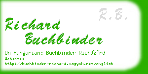 richard buchbinder business card